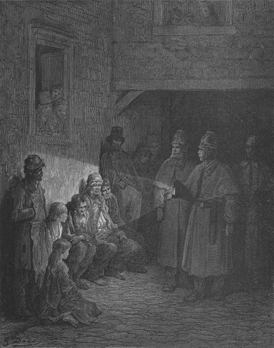 Una Ronda de Policía de Gustave after Dore